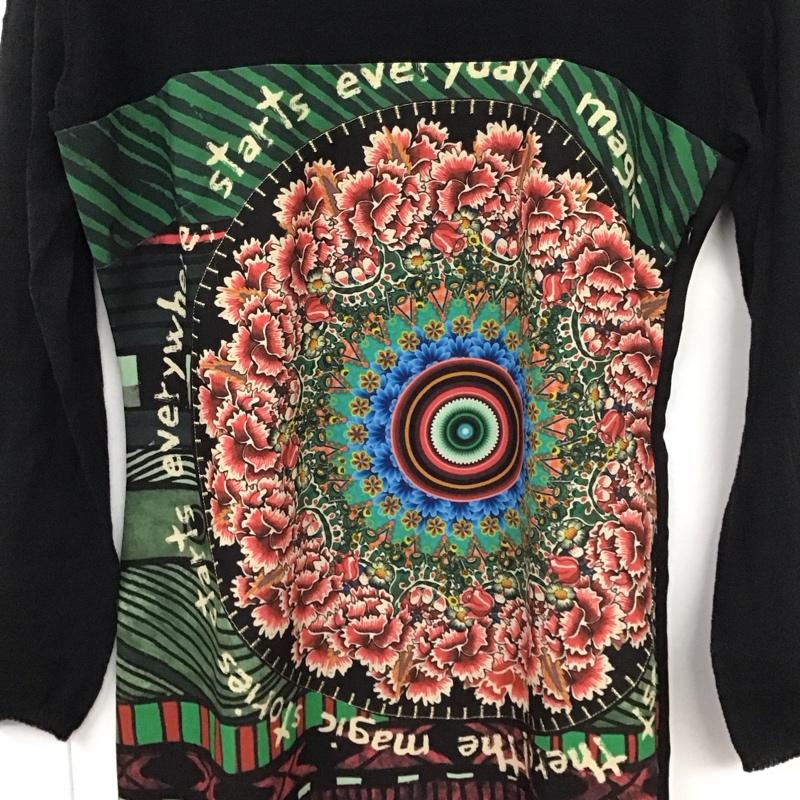 デシグアル Desigual ワンピース ひざ丈スカート M47V2803 長袖 38  黒 / ブラック /  レディース USED 古着 中古 10131097