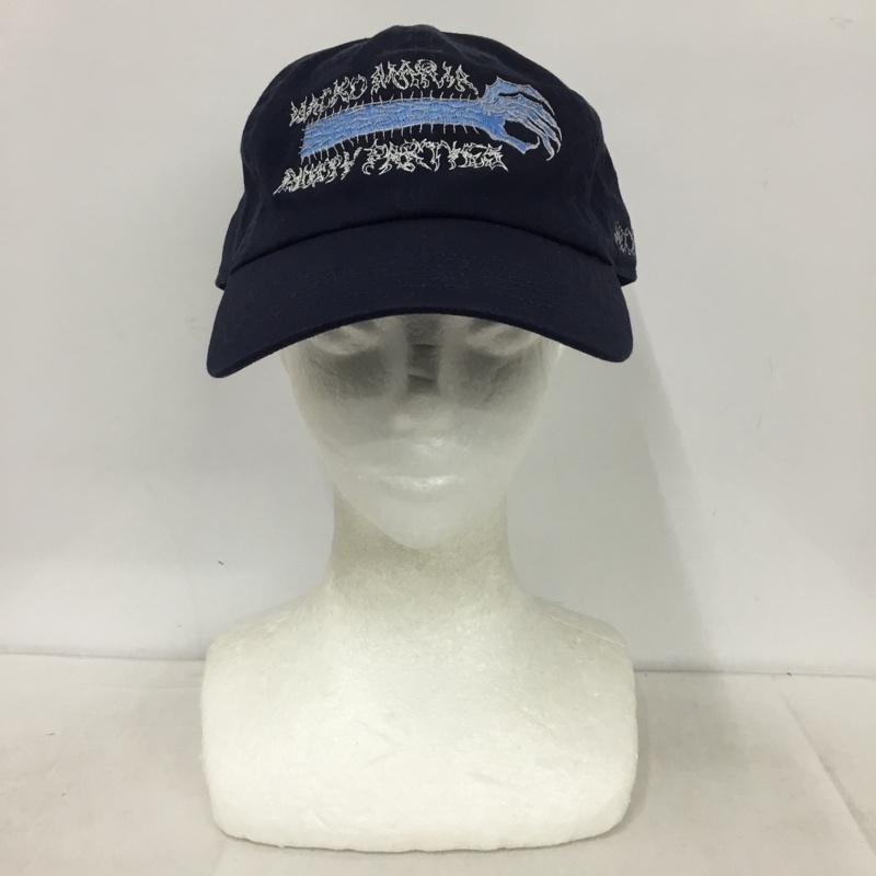 ワコマリア WACKO MARIA 帽子 キャップ NECK FACE 6 PANEL CAP ロゴ、文字 紺 / ネイビー /  メンズ USED 古着 中古 10148446