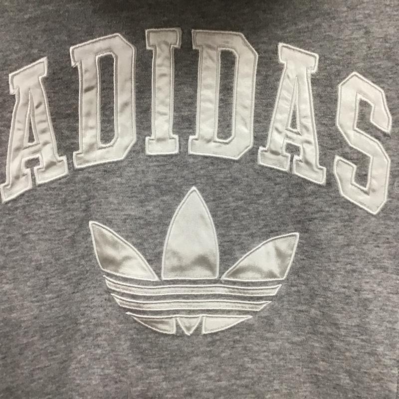 アディダス adidas パーカー 長袖 ジップパーカー 38 無地 灰 / グレー /  レディース USED 古着 中古 10142788