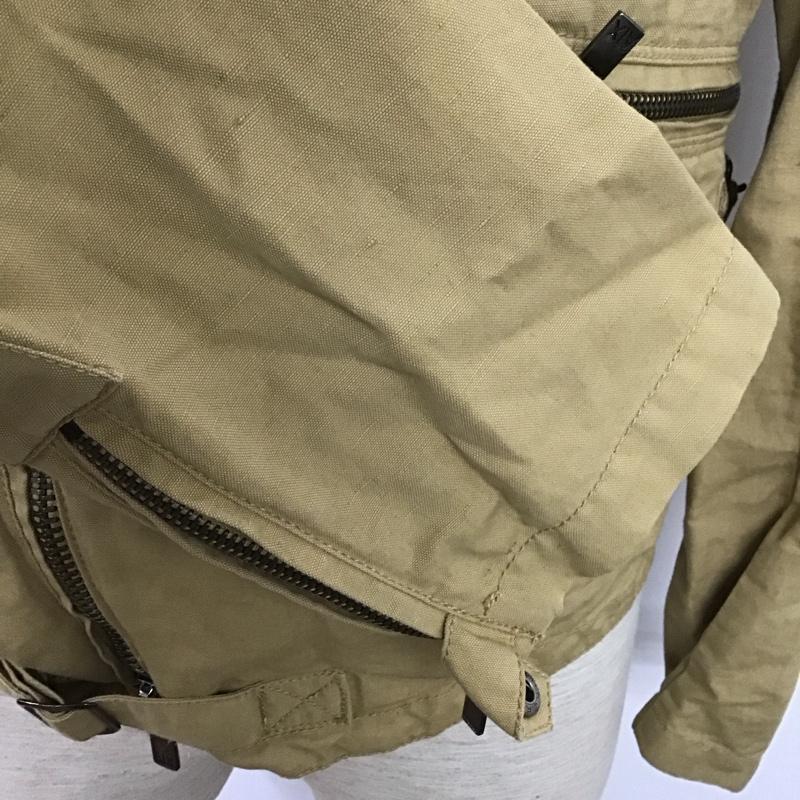 アルマーニエクスチェンジ A/X ARMANIEXCHANGE ジャケット、上着 ジャケット、ブレザー ジップアップジャケット コットンライダースジャケット ジャンパー カジュアルジャケット S 無地 ベージュ / ベージュ /  メンズ USED 古着 中古 10106315