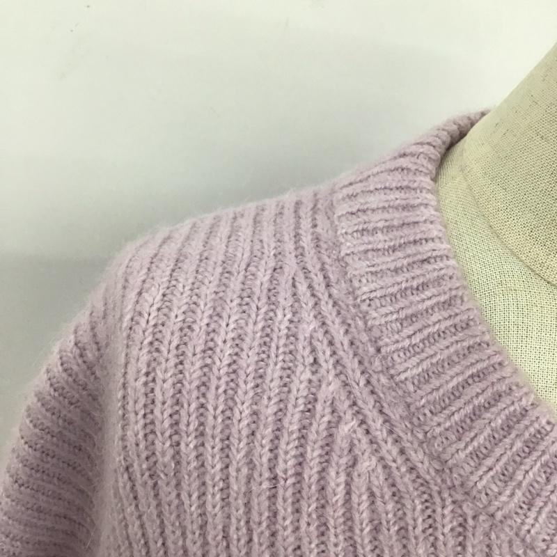 ザラ ZARA ニット、セーター 長袖 5755 340 602 クルーネック L 無地 紫 / パープル /  レディース USED 古着 中古 10119613