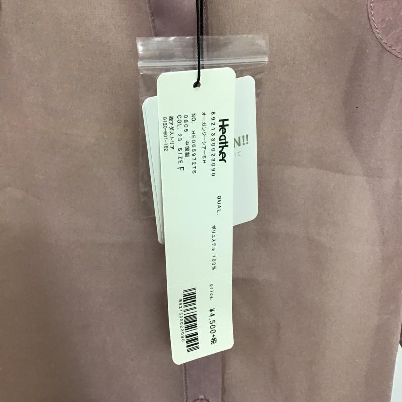 ヘザー Heather シャツ、ブラウス 半袖 オーガンジーシアーシャツ FREE 無地 桃 / ピンク /  レディース USED 古着 中古 10105874