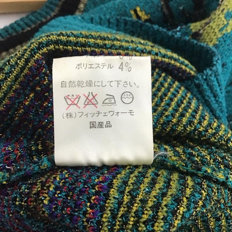 フィッチェ FICCE ニット、セーター 長袖 長袖ニットカットソー クルーネック セーター プリント マルチカラー / マルチカラー /  メンズ USED 古着 中古 10146841
