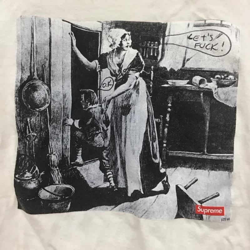 シュプリーム Supreme Tシャツ 半袖 Hiding from indians Tee Mike Kelley 18AW 18FW M プリント 白 / ホワイト /  メンズ USED 古着 中古 10144027
