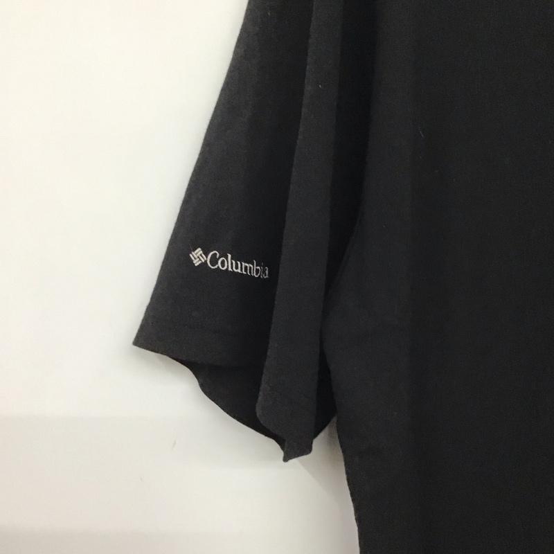 コロンビア Columbia Tシャツ 半袖 120 pm1936 半袖カットソー クルーネック サイドジップ XL 無地 黒 / ブラック /  メンズ USED 古着 中古 10138885