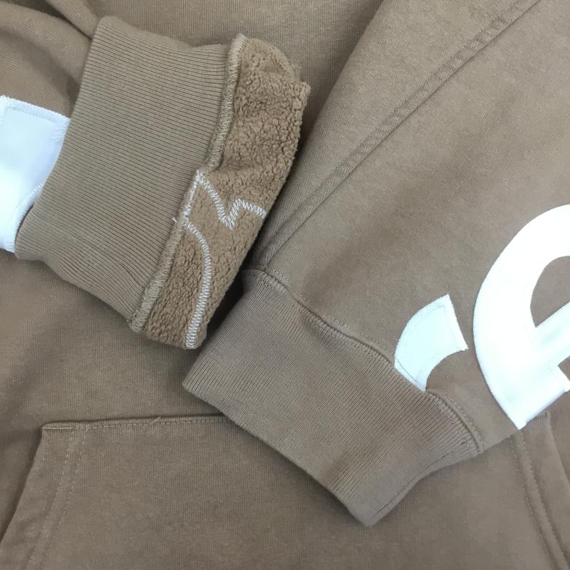 シュプリーム Supreme パーカー 長袖 22SS Cropped Panels Hooded Sweatshirt L ロゴ、文字 茶 / ブラウン /  メンズ USED 古着 中古 10108199