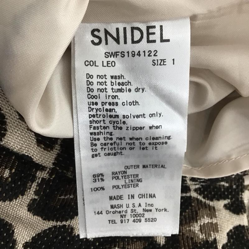 スナイデル SNIDEL スカート ミニスカート SWFS194122 ジャガードスクエアミニスカート 1 ヒョウ柄・レオパード柄 ベージュ / ベージュ / X 黒 / ブラック / X 茶 / ブラウン /  レディース USED 古着 中古 10106738