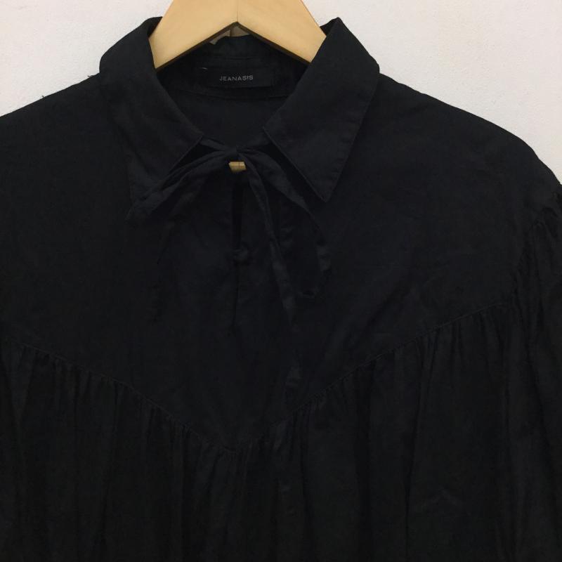 ジーナシス JEANASIS シャツ、ブラウス 長袖 JS063743MC FREE 無地 黒 / ブラック /  レディース USED 古着 中古 10141845