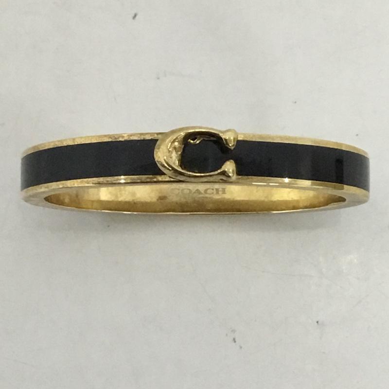 コーチ COACH アクセサリー ブレスレット、バングル ロゴ、文字 黒 / ブラック / X 金 / ゴールド /  レディース USED 古着 中古 10128833