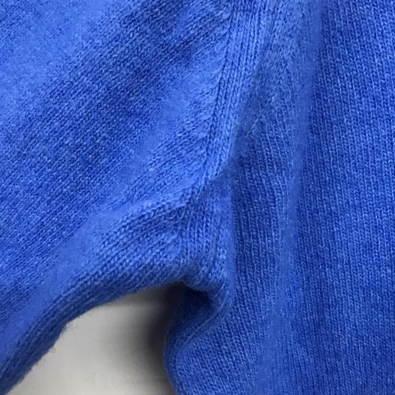 ザラメン ZARA MAN ニット、セーター 長袖 長袖ニットカットソー クルーネック セーター L 無地 青 / ブルー /  メンズ USED 古着 中古 10143175