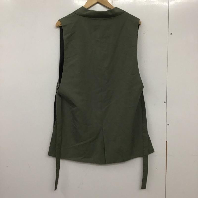 ザラ ZARA ベスト ベスト M 無地 カーキ / カーキ /  レディース USED 古着 中古 10139415
