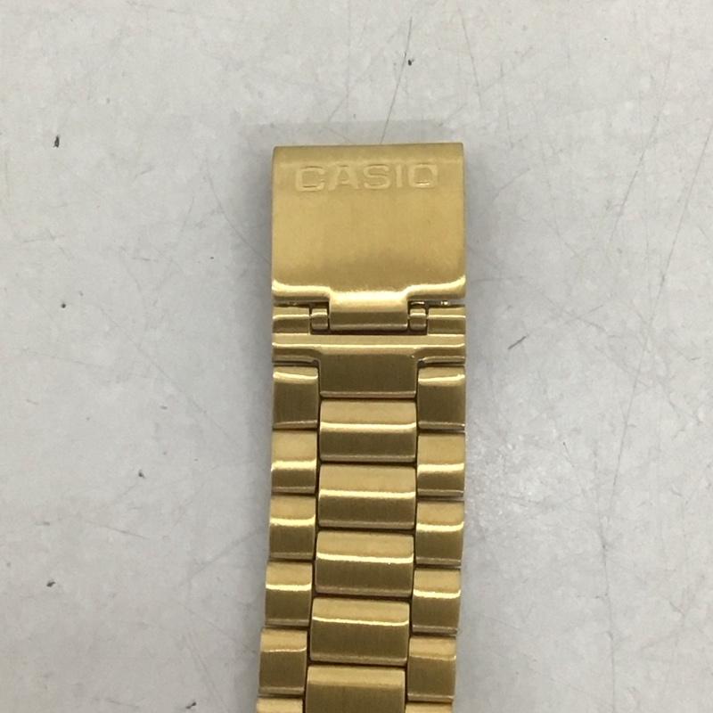 カシオ CASIO 腕時計 デジタル A168WE 迷彩 箱有 ロゴ、文字 金 / ゴールド /  メンズ USED 古着 中古 10134442