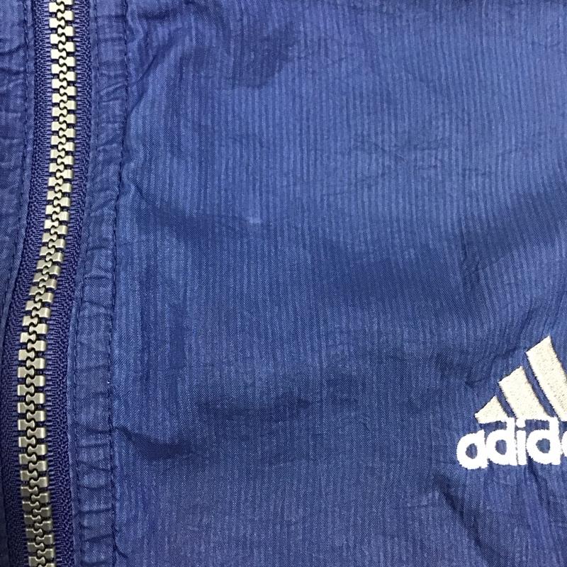 アディダス adidas ジャケット、上着 ジャンパー、ブルゾン ジップアップジャケット ジャンパー ジャケット カジュアルジャケット アウター M ロゴ、文字 紺 / ネイビー /  メンズ USED 古着 中古 10117450