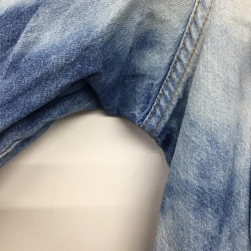 ラングラー Wrangler シャツ、ブラウス 長袖 長袖シャツ 無地シャツ カラーシャツ デニムシャツ 80s 90s ロゴ、文字 インディゴ / インディゴ /  メンズ USED 古着 中古 10141884