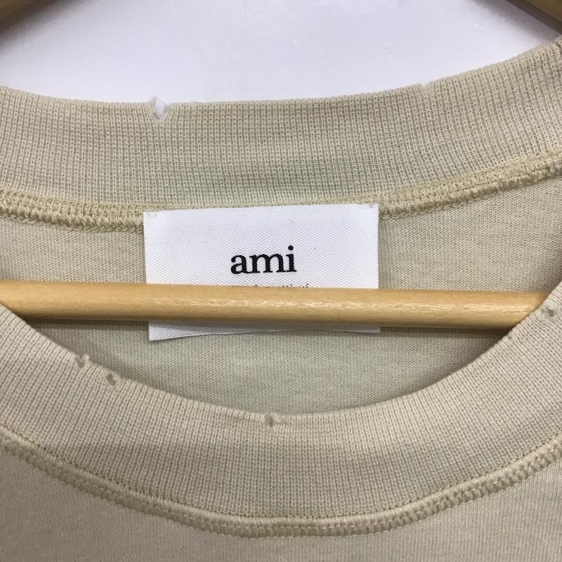 アミアレクサンドルマテュッシ AMI Alexandre Mattiussi カットソー 長袖 長袖カットソー 無地カットソー クルーネック M ロゴ、文字 ベージュ / ベージュ /  メンズ USED 古着 中古 10142356