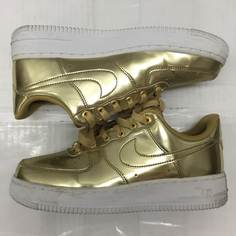 ナイキ NIKE スニーカー スニーカー CQ6566-700 WMNS AIR FORCE 1 SP 24.5cm 24.5cm ロゴ、文字 金 / ゴールド /  レディース USED 古着 中古 10113516