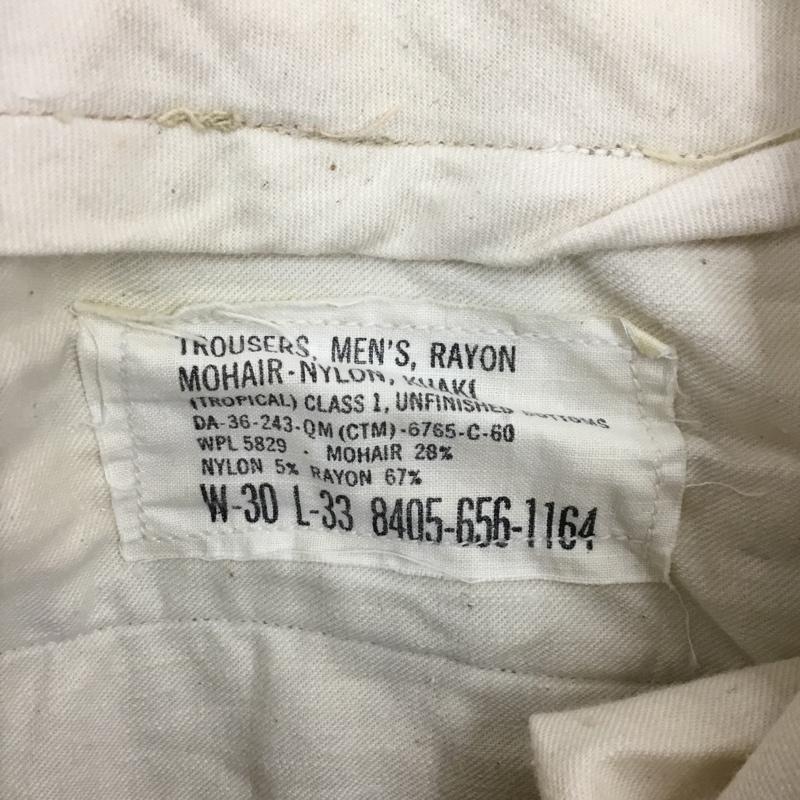 ミリタリー ミリタリー パンツ ワークパンツ、ペインターパンツ ミリタリーパンツ ワイドパンツ ストレートパンツ 60s トロピカルトラウザー us.army 30インチ 無地 ベージュ / ベージュ /  メンズ USED 古着 中古 10119419