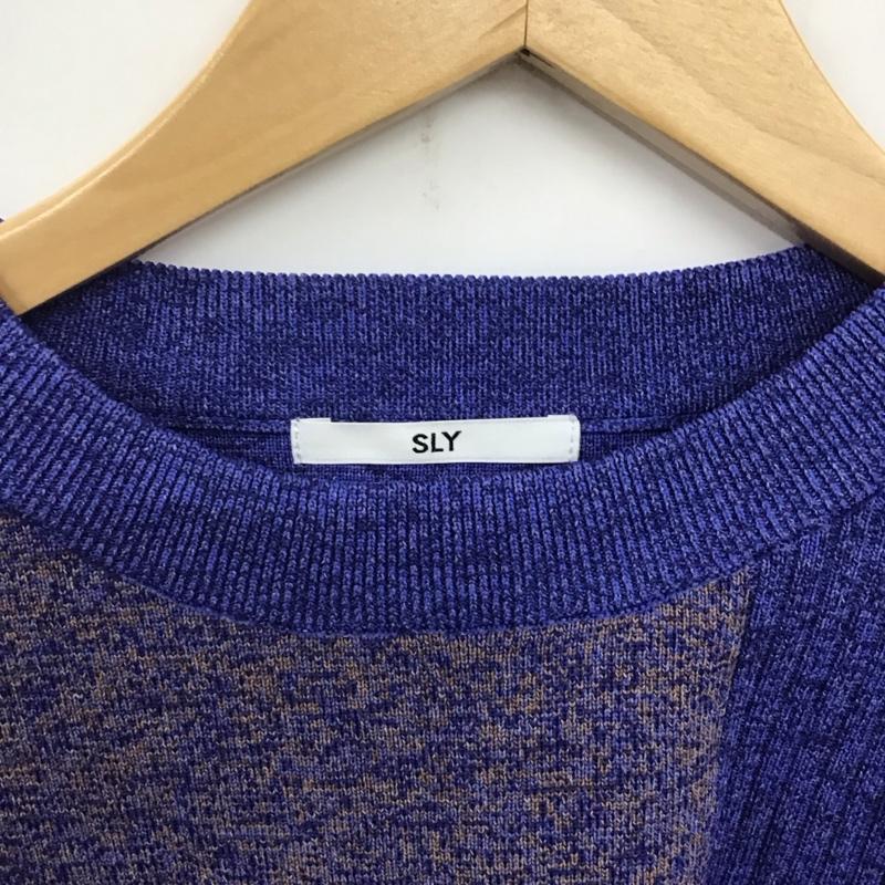 スライ SLY ニット、セーター 長袖 030GAZ70-4550 BLOCKING LIGHT KNIT TOPS FREE 無地 マルチカラー / マルチカラー /  レディース USED 古着 中古 10140579