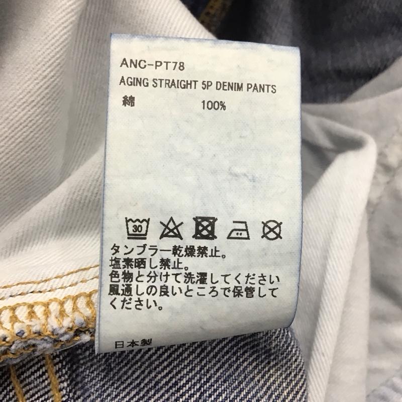 アンセルム ANCELLM パンツ デニム、ジーンズ anc-pt78 AGINGSTRAIGHT5PDENIMPANTS ボトム 3 ダメージ加工 インディゴ / インディゴ /  メンズ USED 古着 中古 10143453