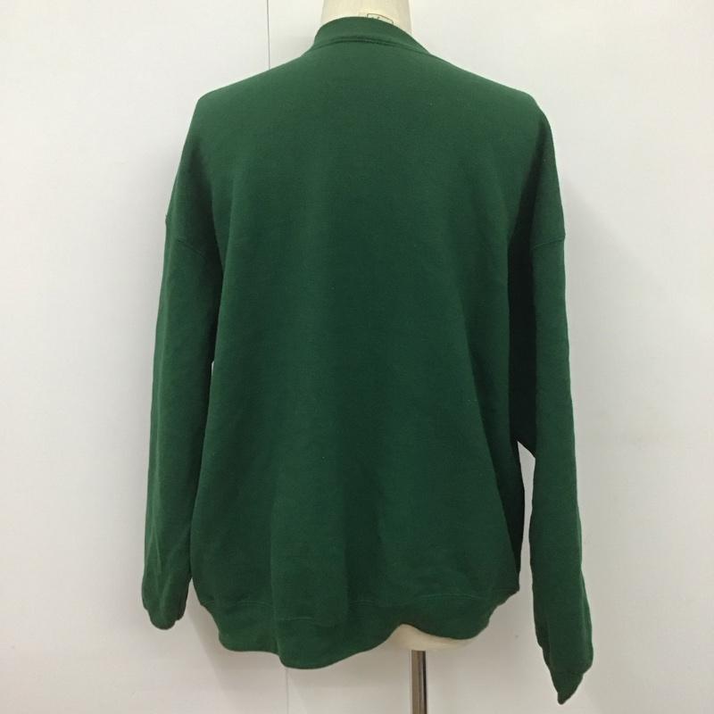 古着 USED トレーナー 長袖 長袖トレーナー スウェット クルーネック リブスウェットカットソー 古着 プリント 緑 / グリーン /  メンズ USED 古着 中古 10108630
