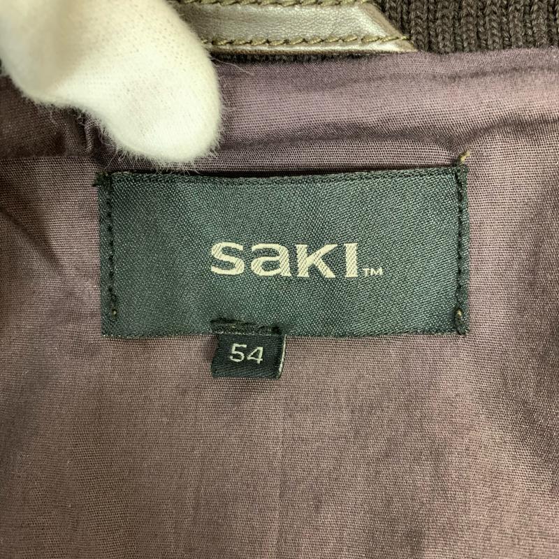 サキ saki ジャケット、上着 レザージャケット 無地 茶 / ブラウン /  メンズ USED 古着 中古 10033740