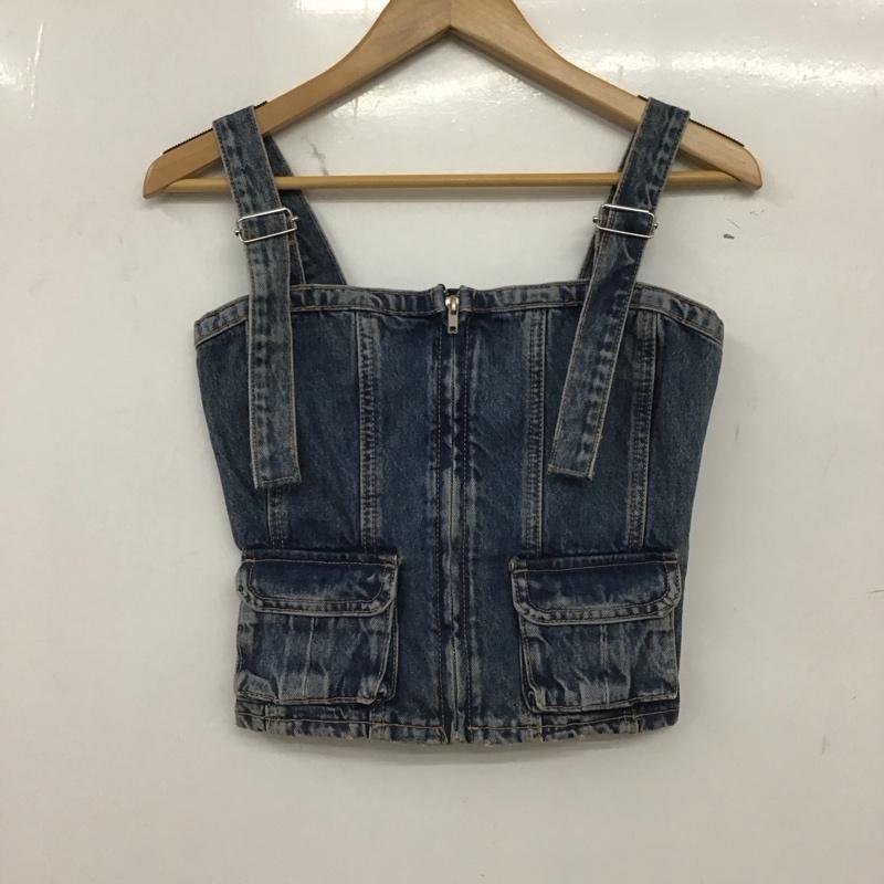 ザラ ZARA キャミソール キャミソール 3607/210/407 デニム XS 無地 青 / ブルー /  レディース USED 古着 中古 10149093