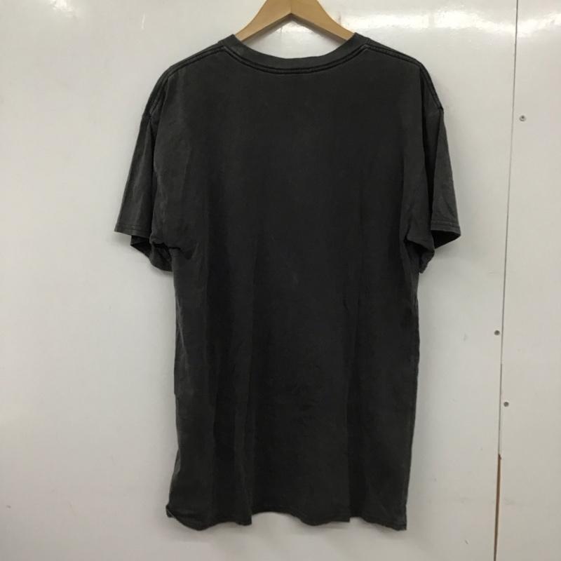 ニコアンド niko and... Tシャツ 半袖 L ロゴ、文字 X プリント チャコールグレー / チャコールグレー /  レディース USED 古着 中古 10137175