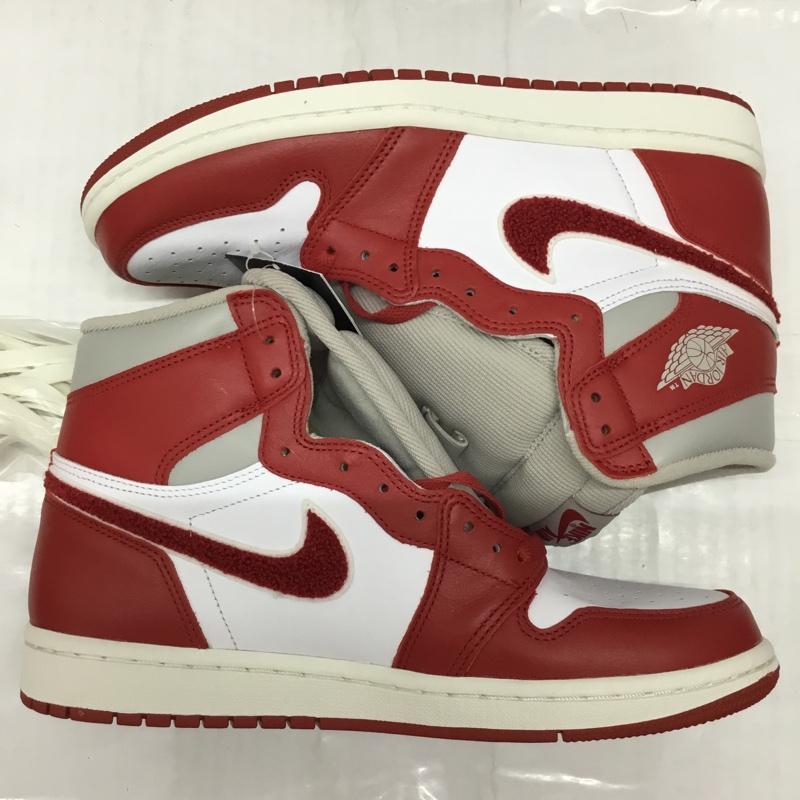 ナイキ NIKE スニーカー スニーカー DJ4891-061 WMNS AIR JORDAN 1 RETRO HIGH OG 26cm 箱有 26.0cm ロゴ、文字 白 / ホワイト / X 赤 / レッド /  メンズ USED 古着 中古 10117605