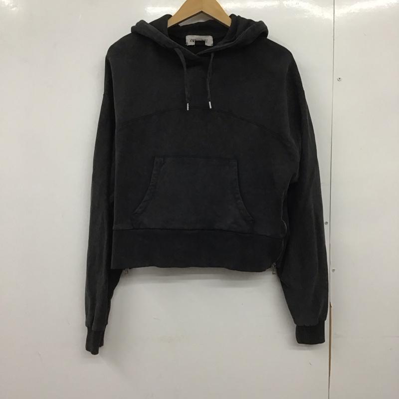 ザラ ZARA パーカー 長袖 XS 無地 黒 / ブラック /  レディース USED 古着 中古 10148597