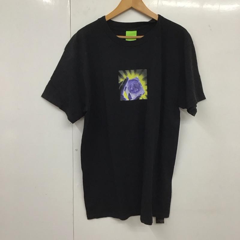 ハフ HUF Tシャツ 半袖 半袖カットソー プリントTシャツ クルーネックカットソー L プリント 黒 / ブラック /  メンズ USED 古着 中古 10132232