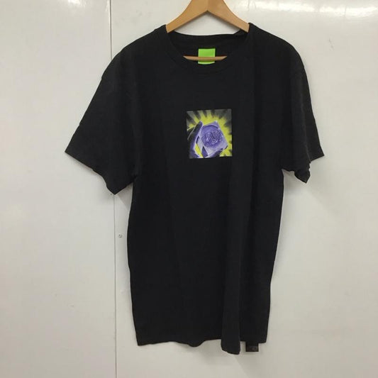 ハフ HUF Tシャツ 半袖 半袖カットソー プリントTシャツ クルーネックカットソー L プリント 黒 / ブラック /  メンズ USED 古着 中古 10132232