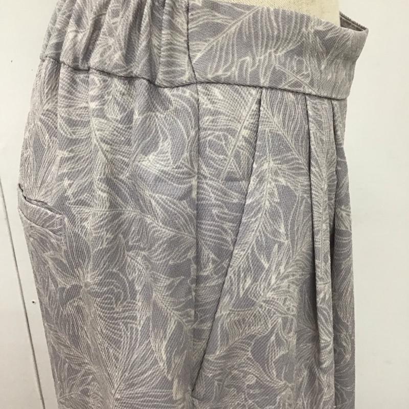 ロペピクニック ROPE  PICNIC ボトムス ボトムス GDS-10230-A ボタニカル麻調パンツ ワイドパンツ 38 総柄 紫 / パープル /  レディース USED 古着 中古 10109066