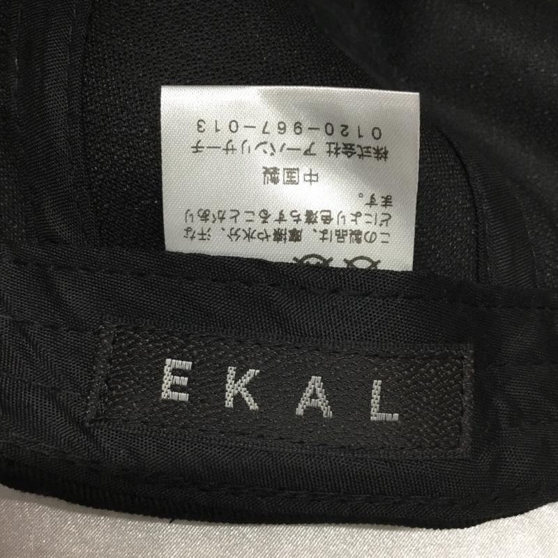 エカル EKAL 帽子 キャップ FE13-1CU018 8パネルツイルベースボールキャップ ロゴ、文字 黒 / ブラック /  メンズ USED 古着 中古 10120012