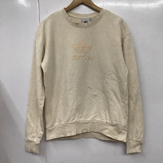 アディダス adidas トレーナー 長袖 HK2794 TRF SER CREW ST スウェット S ロゴ、文字 アイボリー / アイボリー /  メンズ USED 古着 中古 10107063