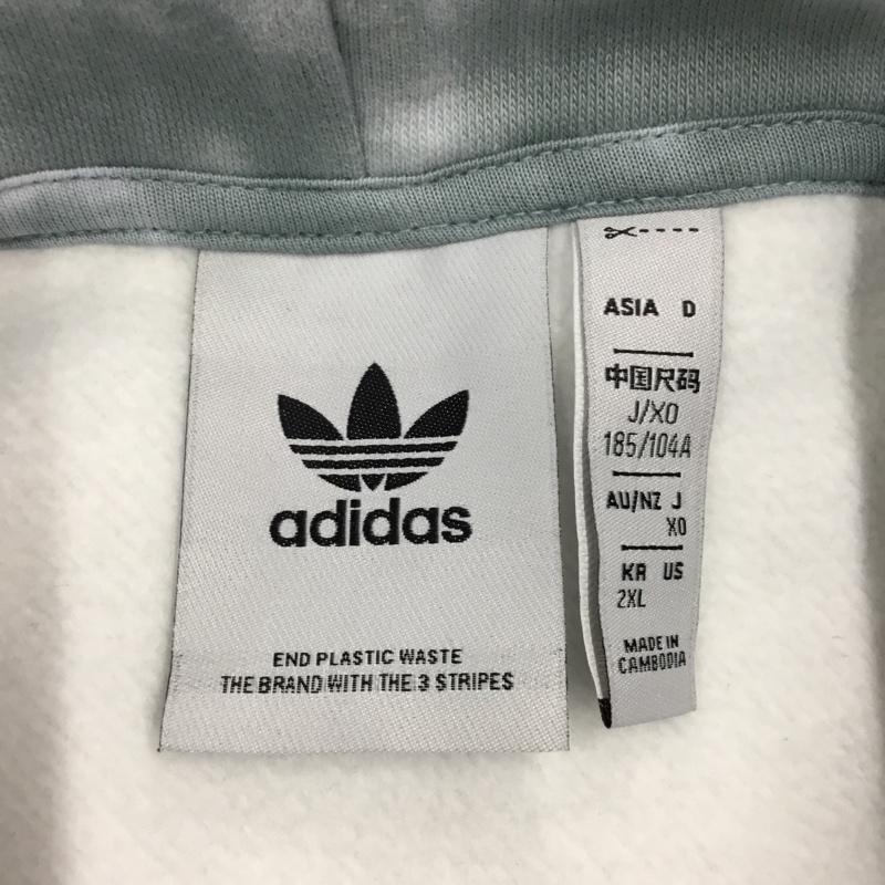 アディダス adidas パーカー 長袖 he9436 アディカラーエッセンシャルズトレフォイルパーカー プルオーバー 総柄 マルチカラー / マルチカラー /  メンズ USED 古着 中古 10115004