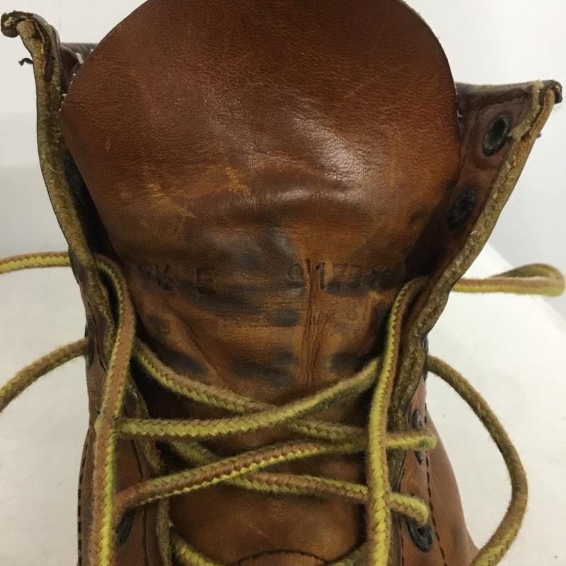 レッドウィング RED WING ブーツ ショートブーツ 875 6インチ クラシックモック 7.5E レザー 無地 茶 / ブラウン /  メンズ USED 古着 中古 10140425