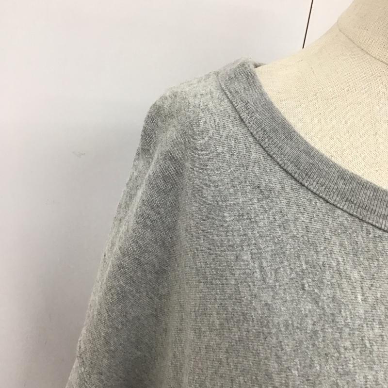 チャンピオン Champion ワンピース ひざ丈スカート CW-P311 REVERSE WEAVE 半袖 L ロゴ、文字 灰 / グレー /  レディース USED 古着 中古 10113812