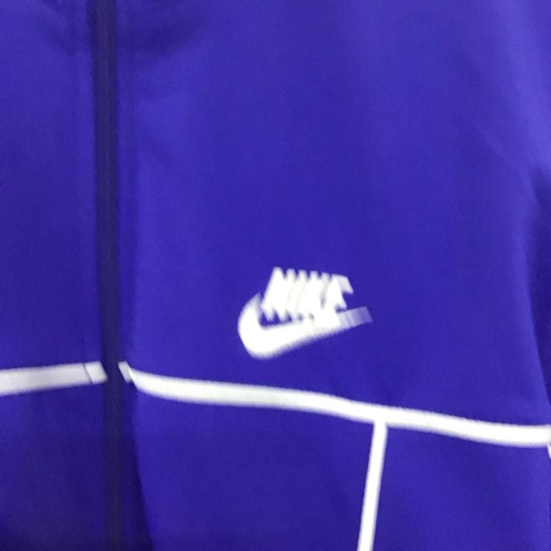 ナイキ NIKE ジャケット、上着 ジャケット、ブレザー ジップアップジャケット アウター 古着 スポーツウェア M ロゴ、文字 青 / ブルー /  メンズ USED 古着 中古 10139690