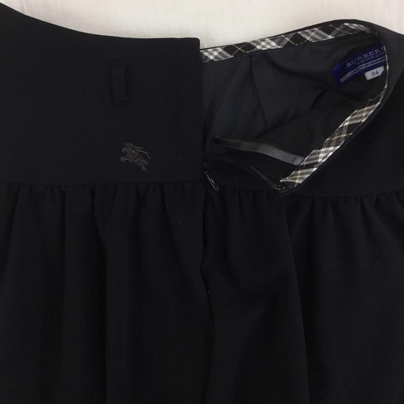 バーバリー BURBERRY スカート ミニスカート 34 無地 黒 / ブラック /  レディース USED 古着 中古 10110713