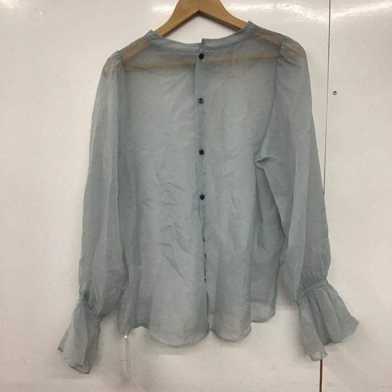 ミスティック mystic シャツ、ブラウス 長袖 長袖シャツ 無地シャツ ノーカラーシャツ FREE 無地 水色 / ライトブルー /  レディース USED 古着 中古 10142676