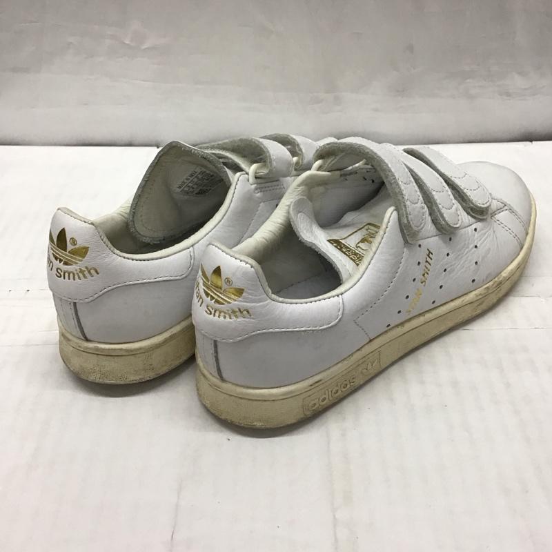 アディダス adidas スニーカー スニーカー BC0417 STAN SMITH ベルクロ 22.5cm 22.5cm ロゴ、文字 白 / ホワイト / X 金 / ゴールド /  レディース USED 古着 中古 10118415