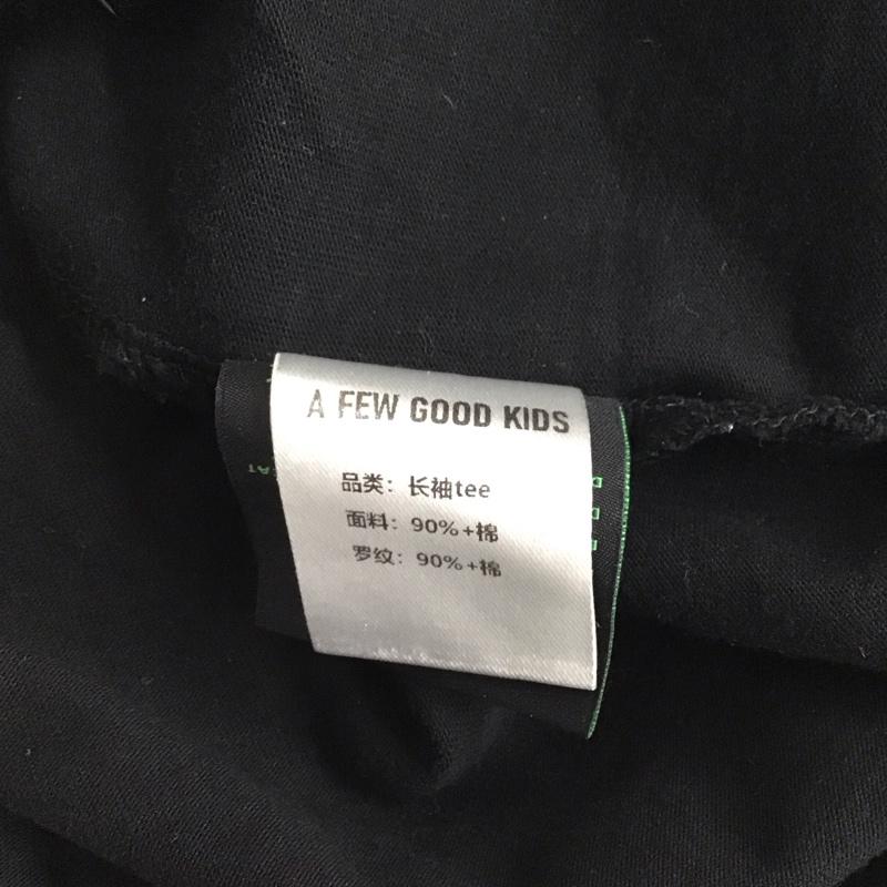 アフューグッドキッズ A FEW GOOD KIDS カットソー 長袖 長袖カットソー クルーネックカットソー ロングスリーブカットソー プリントTシャツ L ロゴ、文字 黒 / ブラック /  メンズ USED 古着 中古 10124778