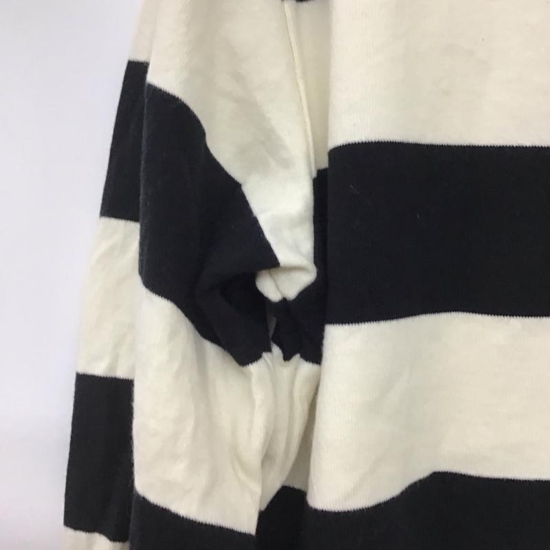 アベイシングエイプ A BATHING APE カットソー 長袖 長袖カットソー ボーダー スクエアーネック L ボーダー柄 白 / ホワイト / X 黒 / ブラック /  メンズ USED 古着 中古 10144487
