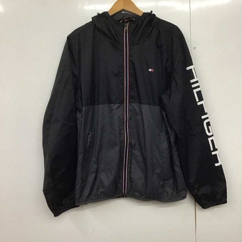 トミーヒルフィガー TOMMY HILFIGER ジャケット、上着 ジャケット、ブレザー ジップアップジャケットパーカー ナイロンジャケット アウター M ロゴ、文字 黒 / ブラック /  メンズ USED 古着 中古 10143125
