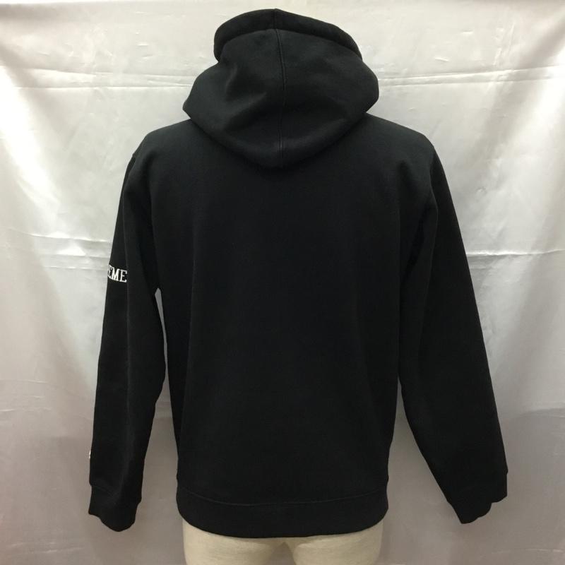 シュプリーム Supreme パーカー 長袖 Champion×Supreme 17SS satinlogohooded 長袖パーカー コラボ S ロゴ、文字 黒 / ブラック /  メンズ USED 古着 中古 10108249