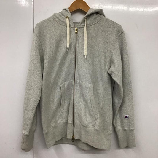 チャンピオン Champion パーカー 長袖 c8-h104 ジップパーカー スウェットパーカー S 無地 灰 / グレー /  メンズ USED 古着 中古 10131370
