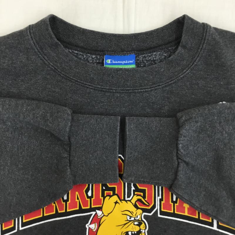 チャンピオン Champion トレーナー 長袖 Bulldogs M プリント チャコールグレー / チャコールグレー /  メンズ USED 古着 中古 10142525