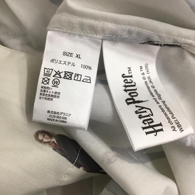 グラニフ graniph シャツ、ブラウス 半袖 半袖シャツ プリントシャツ ポケットシャツ ハリーポッター XL プリント 白 / ホワイト /  メンズ USED 古着 中古 10140121