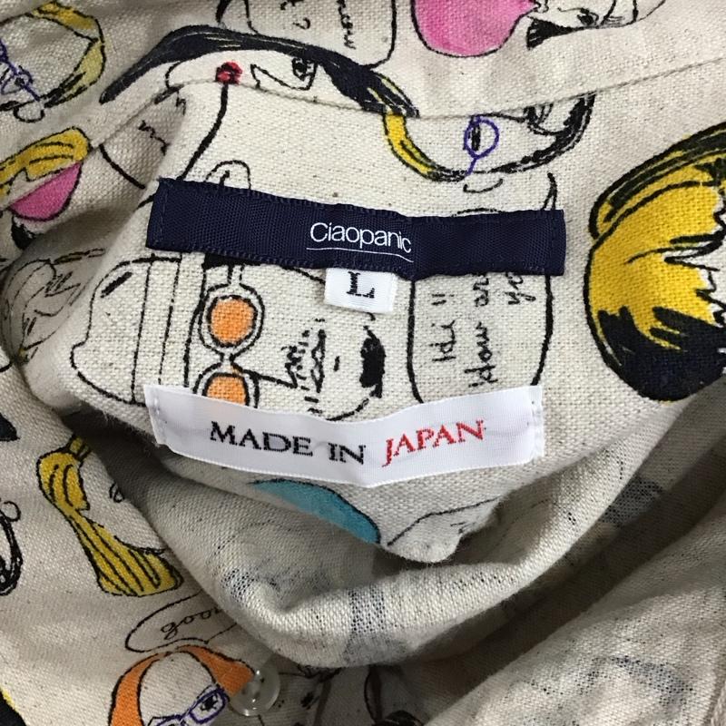 チャオパニック CIAOPANIC シャツ、ブラウス 長袖 長袖シャツ カラーシャツ ポケットシャツ 長袖カットソー プリントシャツ L プリント マルチカラー / マルチカラー /  メンズ USED 古着 中古 10114497