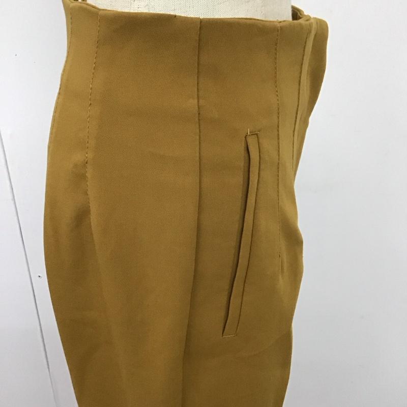 ザラ ZARA ボトムス ボトムス 7901 432 305 ハイウエスト テーパードパンツ S 無地 マスタード / マスタード /  レディース USED 古着 中古 10113498
